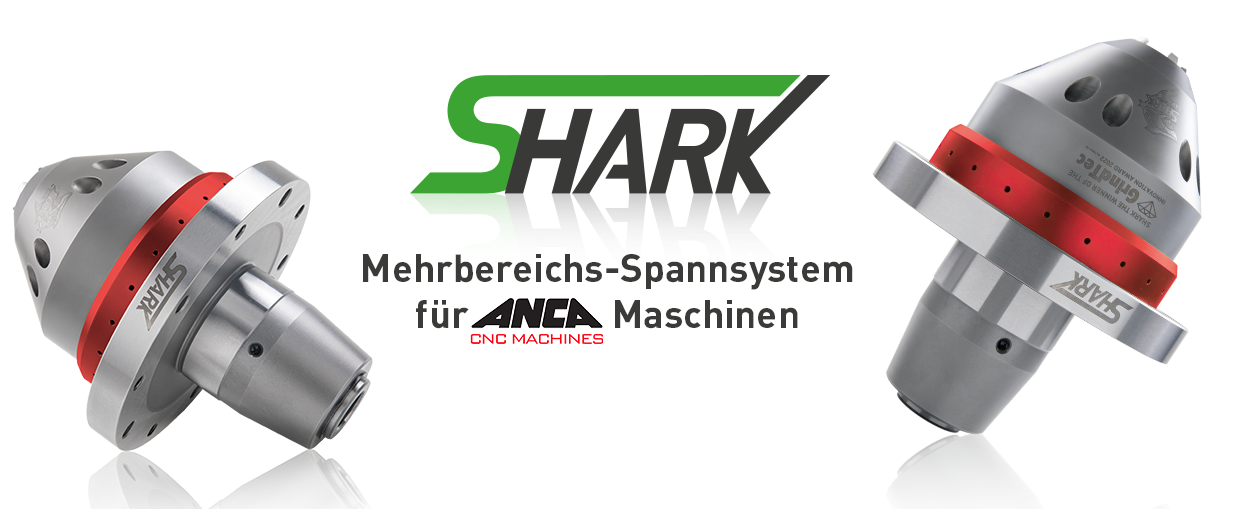 SHARK Mehrbereichs-Spannsystem für ANCA Maschinen