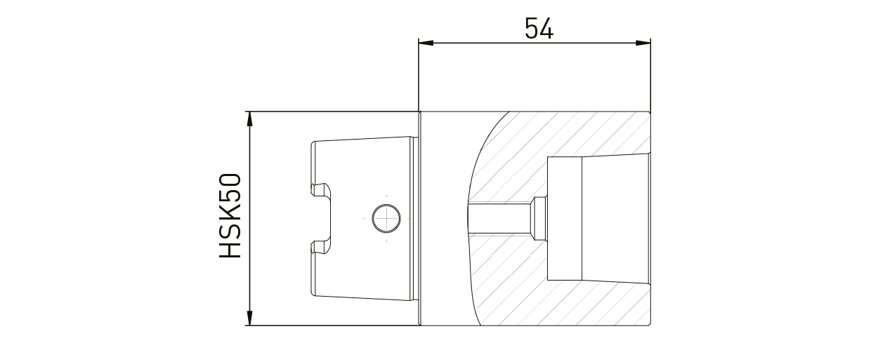 Adapter HSK50 auf Strausak Promat