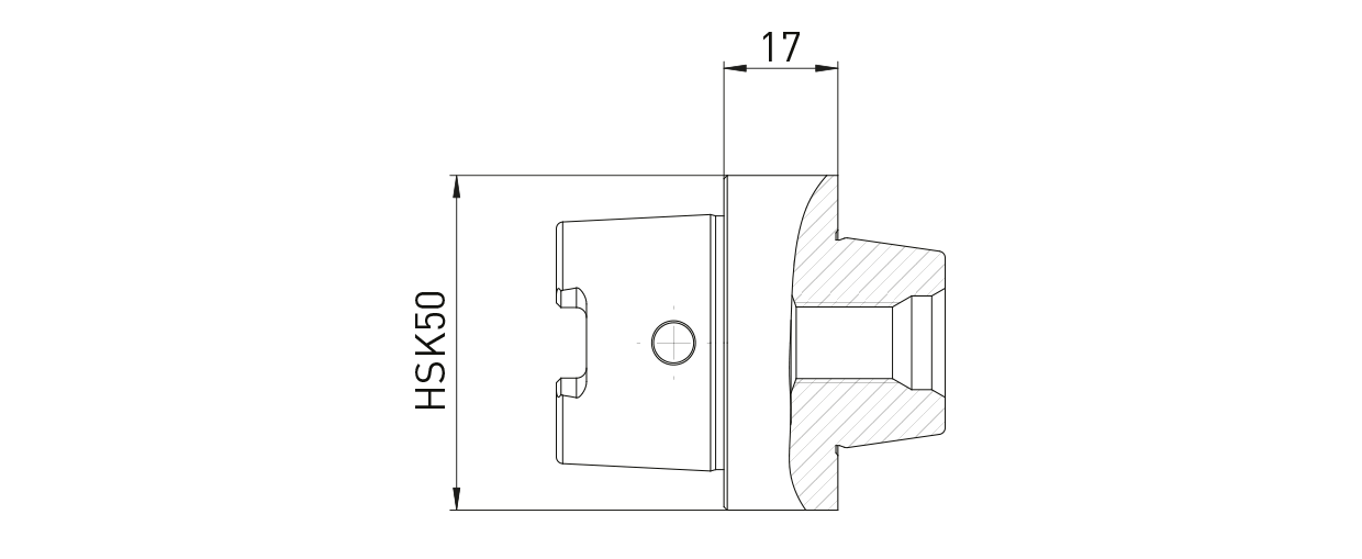 Adapter HSK50 auf Haas/Walter Kegel