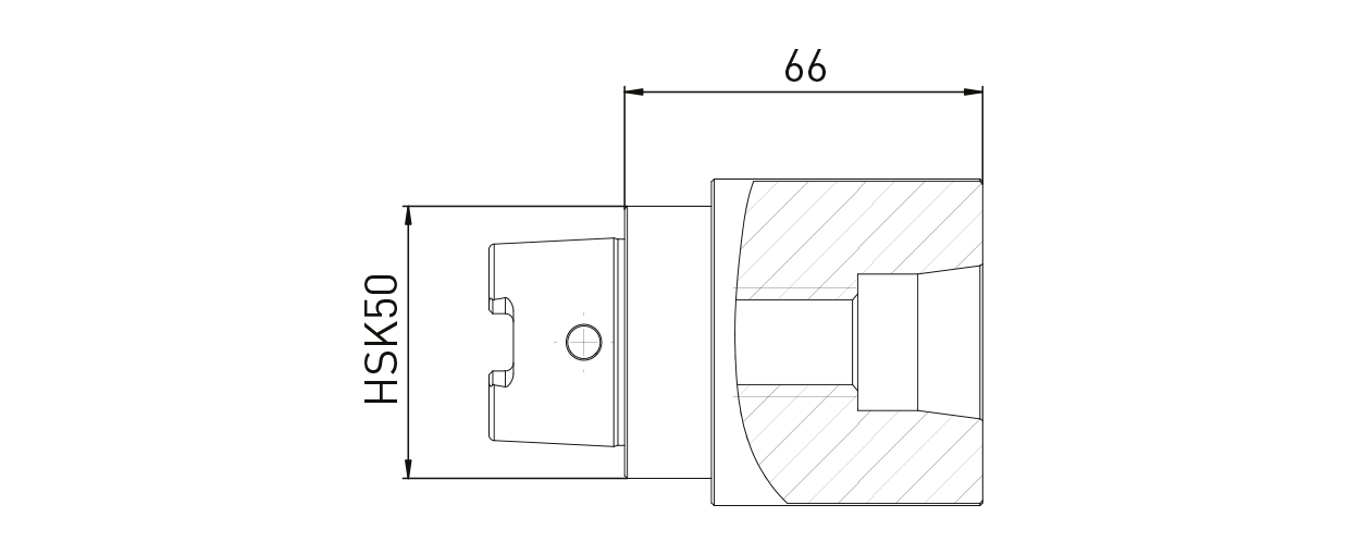 Adapter HSK50 auf Saacke Kurzkegel