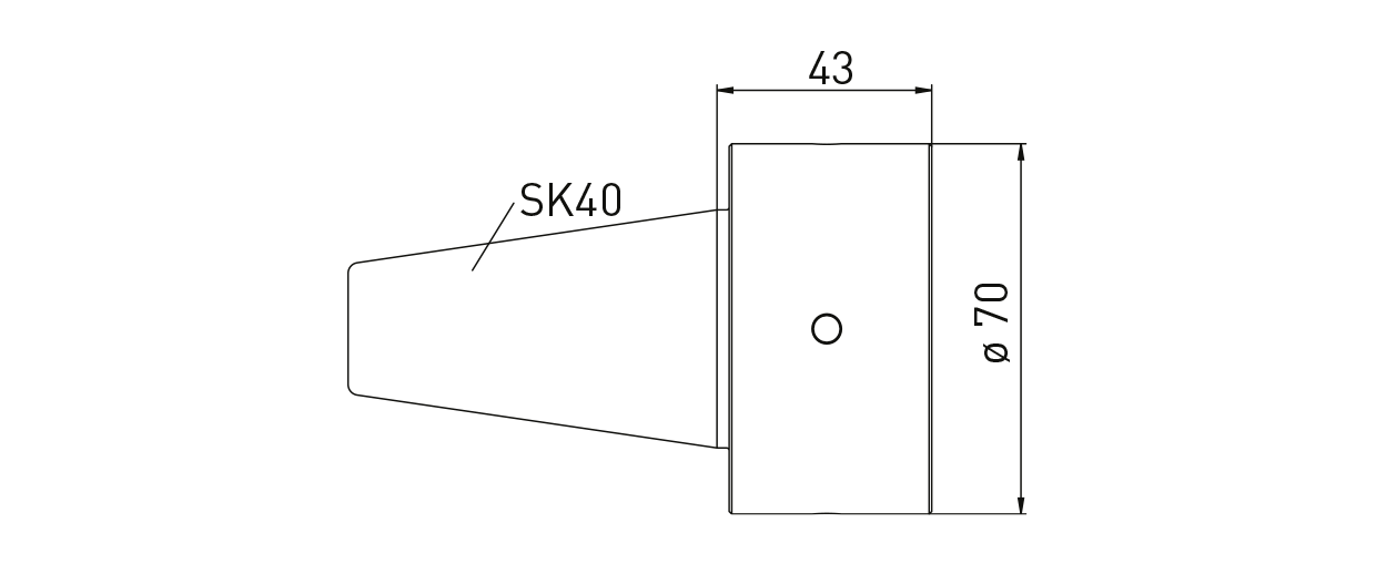 Adapter SK40 auf Rollomatic ø25 
